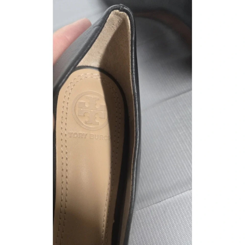 Tory Burch Womens Lowell Ballet Flat North Leather Black Size 7.5 M